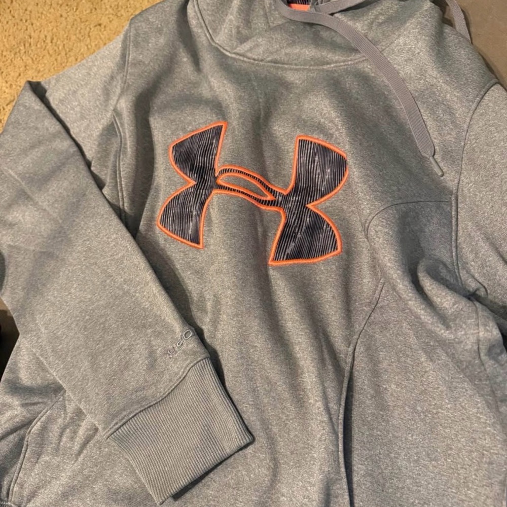 Under Armour Gray and Orange Hoodie